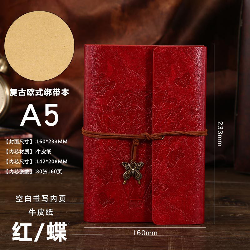 Wholesale strap creative retro Kraft paper notebook